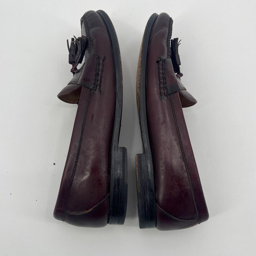 Vtg Cole Haan City Tassel Loafer Mens Dress Shoes 10B Burgundy Preppy 90 Ivy Y2K - Picture 6 of 12